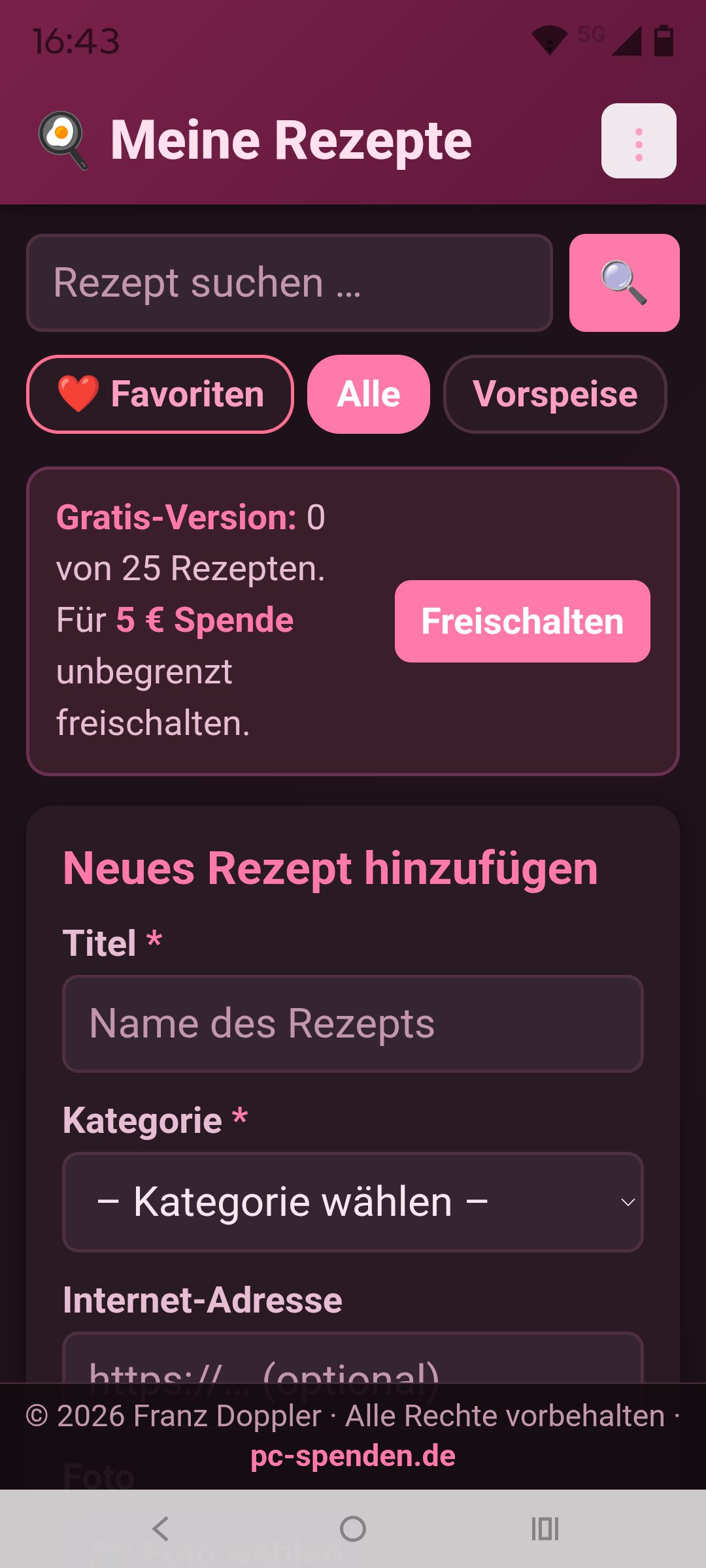 Meine Rezeptesammlung die App